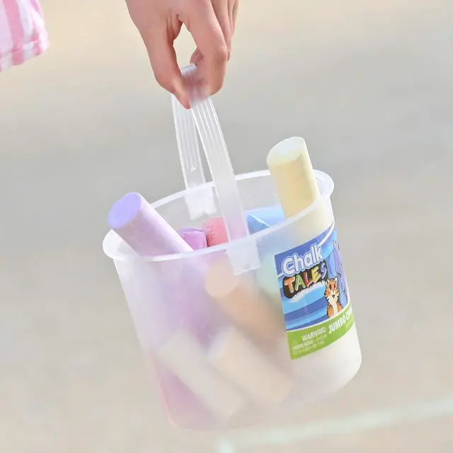 Alt view image 2 of 7 - Sunny Days Entertainment Sidewalk Chalk Set 20-Piece Jumbo Washable Multicolor with Storage for Outdoor Play and Chalkboard Art Ages 3+