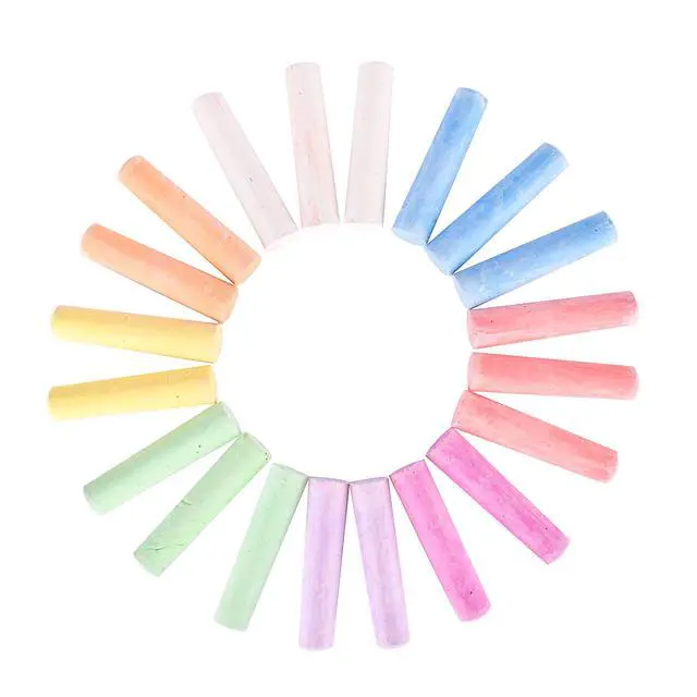 Alt view image 4 of 7 - Sunny Days Entertainment Sidewalk Chalk Set 20-Piece Jumbo Washable Multicolor with Storage for Outdoor Play and Chalkboard Art Ages 3+