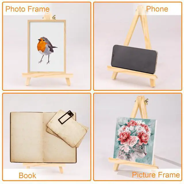 Alt view image 5 of 7 - ESRICH 4PCS 9Inch Easel Stand for Painting Canvas