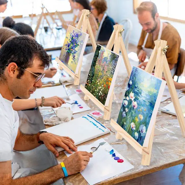 Alt view image 2 of 7 - ESRICH 4PCS 9Inch Easel Stand for Painting Canvas