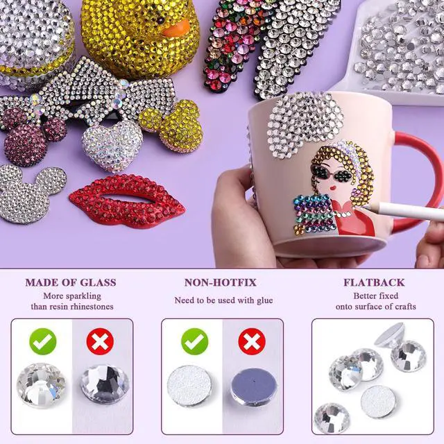 Alt view image 2 of 6 - 2000PCS SS20/5mm Crystal Glass Rhinestones for Bedazzling (Clear)