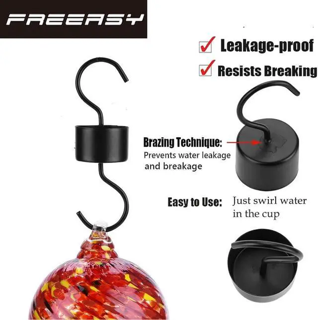 Alt view image 3 of 5 - Hummingbird Feeder Ant Moat, Hanging Ant Guard for Hummingbird & Oriole, Feeder Accessory Hooks, 2 Packs