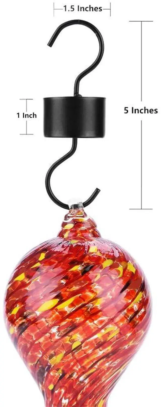 Alt view image 5 of 5 - Hummingbird Feeder Ant Moat, Hanging Ant Guard for Hummingbird & Oriole, Feeder Accessory Hooks, 2 Packs