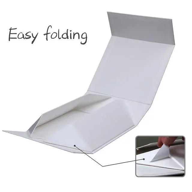 Alt view image 5 of 6 - Rsgift White Gift Box With Lids, 9.7x7.2x3.3Inch, Magnetic Closure Boxes for Wedding, Birthday, Graduation