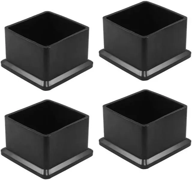 Main image of BokWin Chair Leg Caps 2x2 Inch Square 4-Pack Black