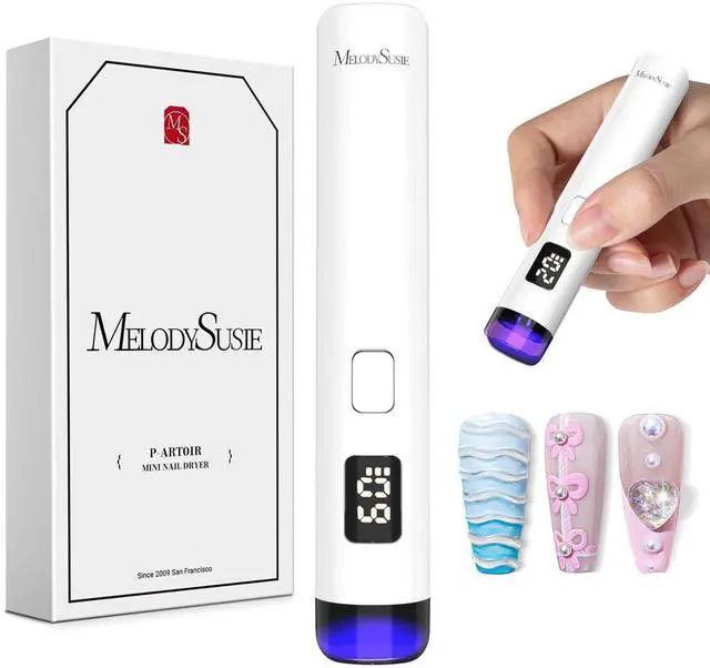 Main image of MelodySusie P-ART01R Handheld Flash Cure Nail Lamp with Eye-Protection Cover