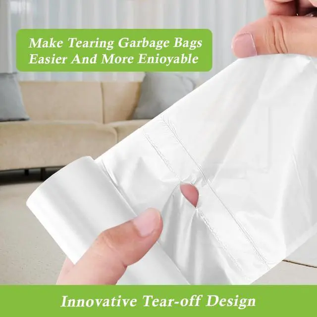 Alt view image 3 of 7 - 180 Counts 2 Gallon Small Clear Strong Trash Bags by RayPard, for 1.6-2.2 Gal Waste Baskets, 6.5-7 Liter Trash Can Liners, Home Office Kitchen Bathroom Bedroom