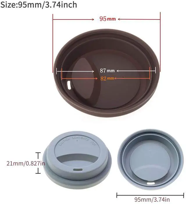 Alt view image 2 of 6 - Reusable Silicone Lids for Mugs and Cups, 2-Pack, White