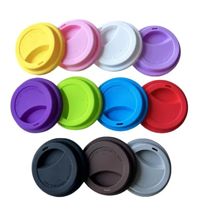 Alt view image 4 of 6 - Reusable Silicone Lids for Mugs and Cups, 2-Pack, White