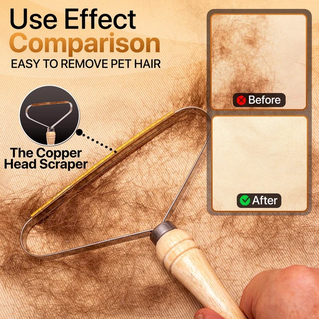 Alt view image 3 of 6 - 1-Pack Pet Hair Removal Tool - Carpet Rake and Squeegee - Lint Remover and Hair Scraper for Couch, Rugs, Car Floor Mat