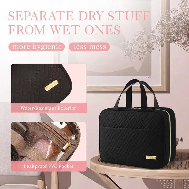Alt view image 4 of 4 - HOTOR Hanging Travel Toiletry Bag for Women and Men Essentials Black