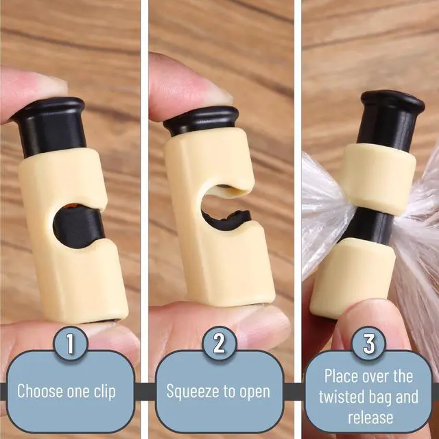 Alt view image 2 of 7 - Mr. Pen Squeeze and Lock Bread Bag Clips, 2.4 Inch, 8 Pack
