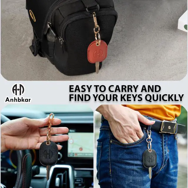Alt view image 6 of 6 - Leather Key Cover for Car Key Loop Replacement