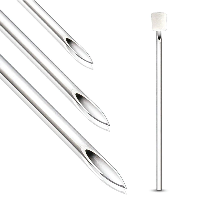 Alt view image 3 of 6 - BodyJ4You 10PC 16G Sterile Disposable Sharp Surgical Stainless Steel Piercing Needles - Nose Septum Ear Tragus Helix Labret Nipple Lip Navel