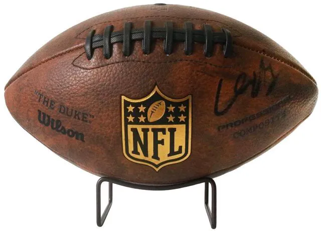 Main image of HillSpring Metal Football Display Stand Base Holder for Basketball, Bowling, Soccer, Volleyball, Rugby and Other Autographed Balls
