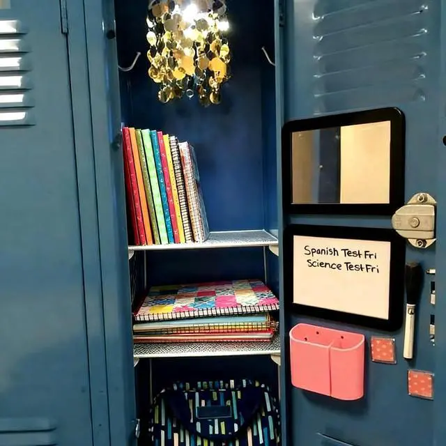 Alt view image 6 of 6 - ARTLYMERS Magnetic Locker Mirror, 5x7, Real Glass, Black