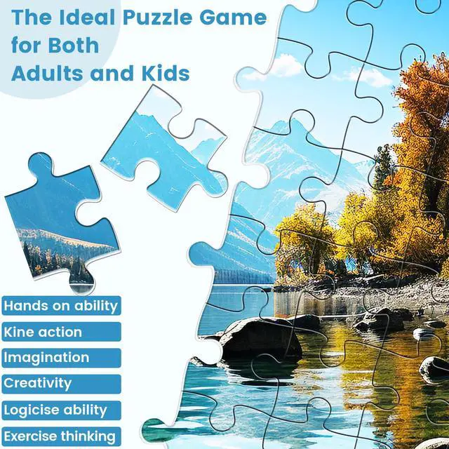 Alt view image 4 of 6 - VOLUVOLU 500 Piece Glacier Park Jigsaw Puzzle for Adults