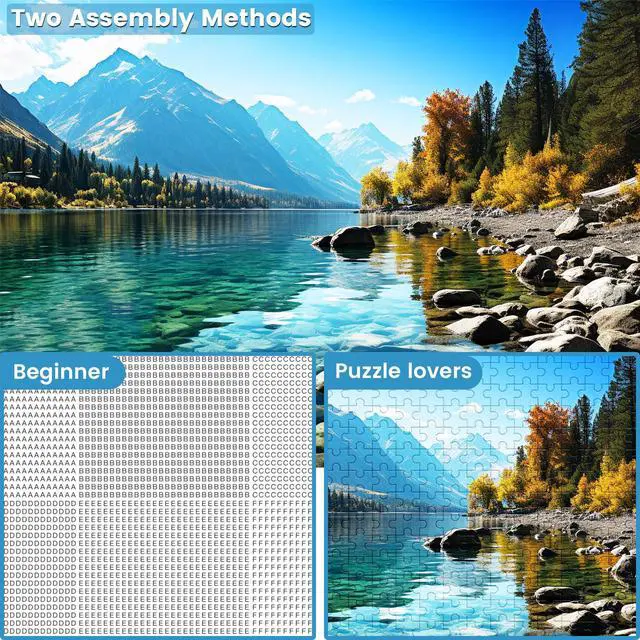 Alt view image 2 of 6 - VOLUVOLU 500 Piece Glacier Park Jigsaw Puzzle for Adults