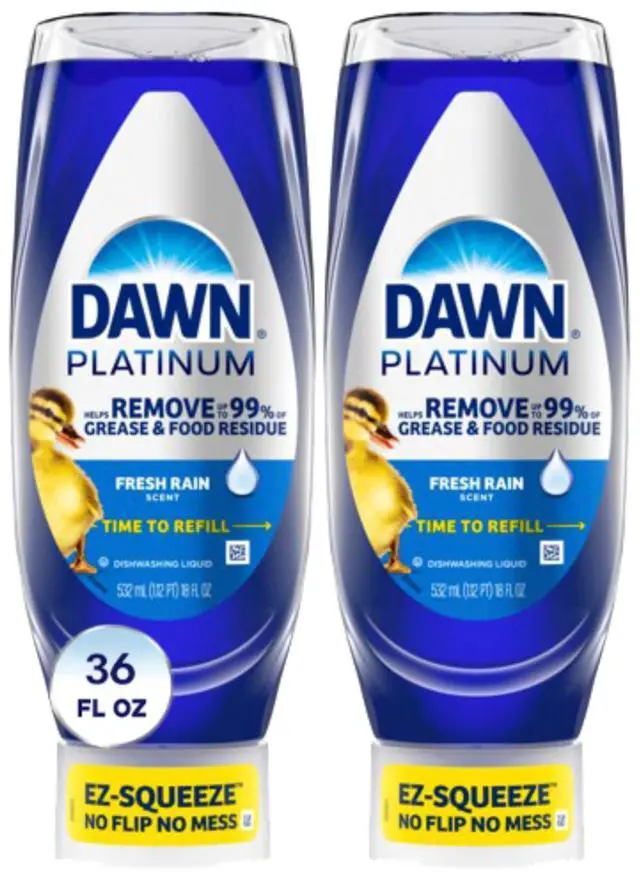 Main image of Dawn Platinum EZ-Squeeze Fresh Rain Dish Soap, 2x18oz Bundle