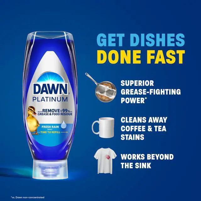 Alt view image 7 of 7 - Dawn Platinum EZ-Squeeze Fresh Rain Dish Soap, 2x18oz Bundle