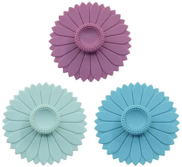 Main image of Hitefu Sunflower Silicone Cup Covers, Set of 3, Multicolored
