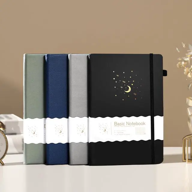 Alt view image 4 of 6 - CAGIE A5 Lined Dream Journal Notebook Diary for Women Men, Black