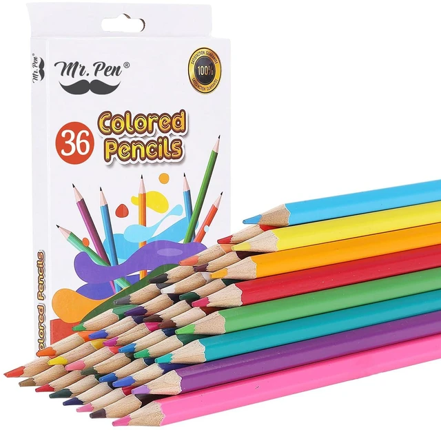 Main image of Mr. Pen Colored Pencils, 36 Pack, Soft Core, Pre-Sharpened for Kids