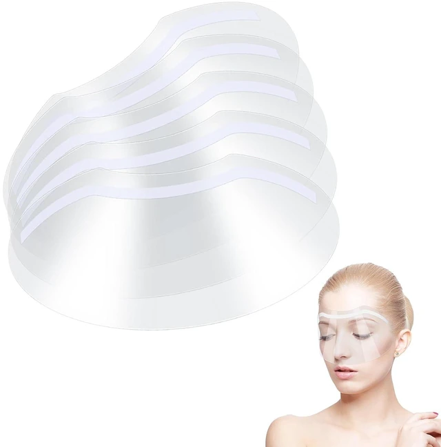 Main image of Xujinsongg 50 Pcs Shower Face Eye Shields Eyebrow Visor Eyelash Extensions Protector Microblading Makeup Face Cover for Salon