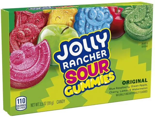 Main image of JOLLY RANCHER Sour Gummies Assorted Fruit Gummy Candy Box, 3.5oz