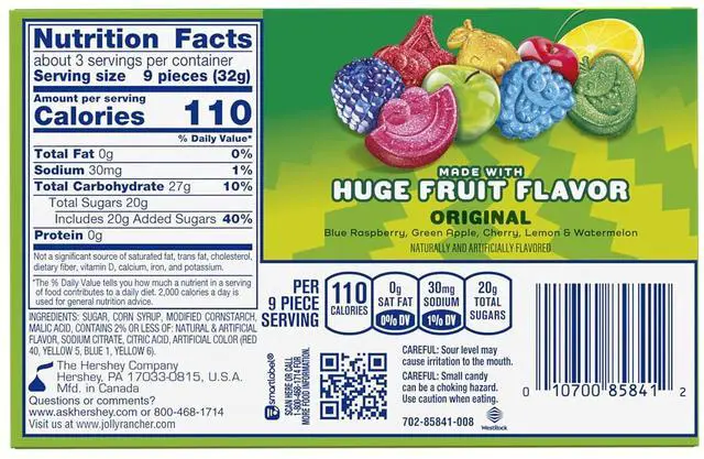Alt view image 3 of 3 - JOLLY RANCHER Sour Gummies Assorted Fruit Gummy Candy Box, 3.5oz