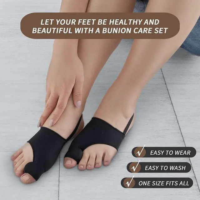 Alt view image 3 of 6 - Bunion Corrector for Women & Men, Big Toe Straightener, Bunion Splint, Bunion Pads for Hallux Valgus Pain Relief, Comfortable & Breathable for Day/Night