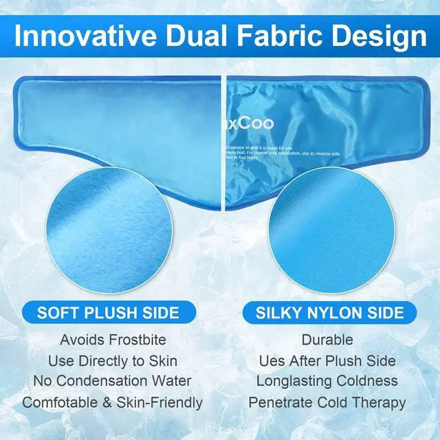 Alt view image 5 of 6 - RelaxCoo Reusable Gel Neck Ice Pack Wrap for Neck Shoulders, Cold Therapy for Pain Relief, Injuries, Swelling, Sprains, Inflammation and Cervical Surgery Recovery