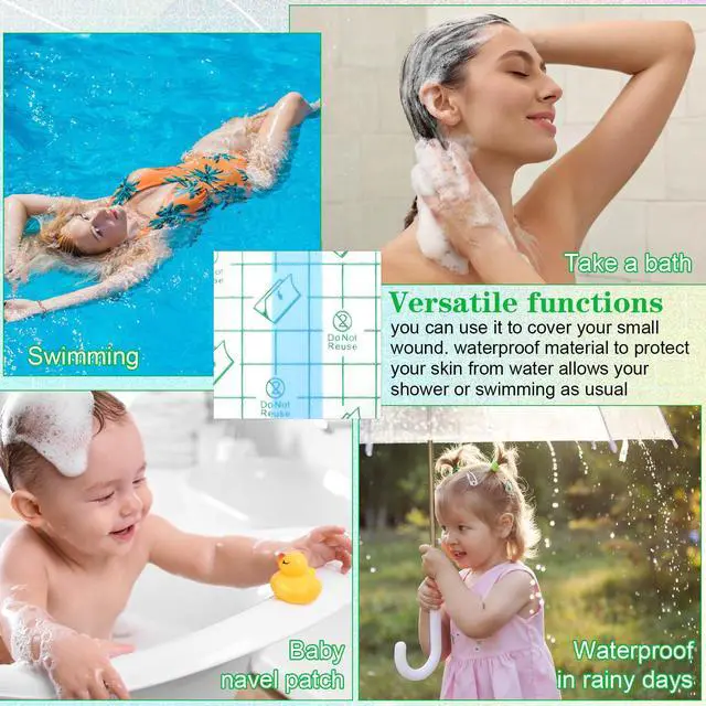 Alt view image 7 of 7 - Qianyu 100 Pieces Disposable Transparent Waterproof Makeup Hand Palette Adhesive Tape for Women and Girls