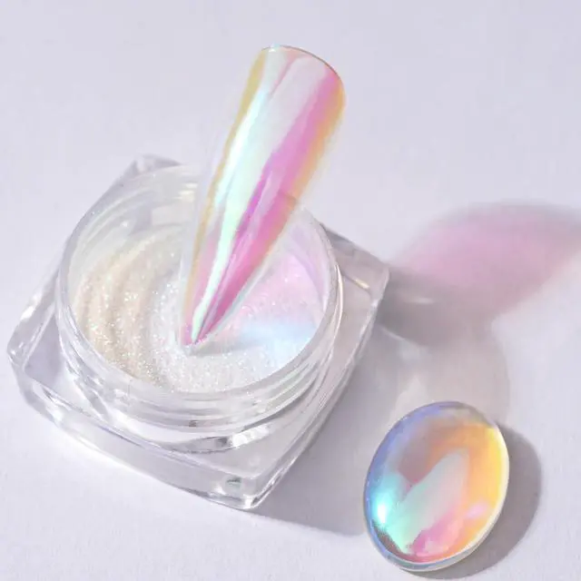 Main image of Pretty Diva 0.3g Mermaid Unicorn Chrome Aurora Iridescent Nail Powder