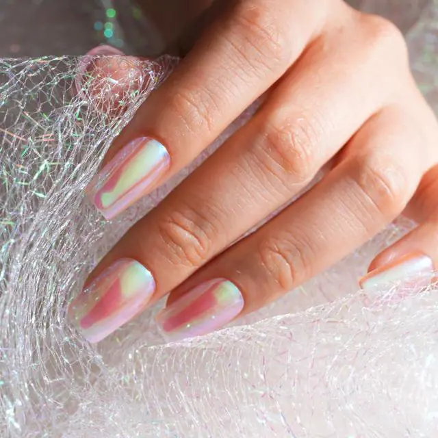 Alt view image 2 of 6 - Pretty Diva 0.3g Mermaid Unicorn Chrome Aurora Iridescent Nail Powder