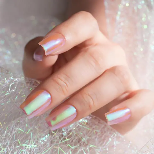 Alt view image 3 of 6 - Pretty Diva 0.3g Mermaid Unicorn Chrome Aurora Iridescent Nail Powder