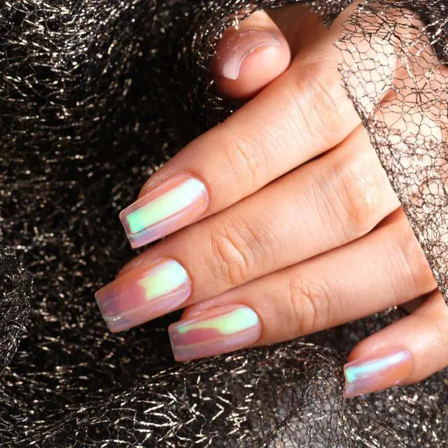 Alt view image 5 of 6 - Pretty Diva 0.3g Mermaid Unicorn Chrome Aurora Iridescent Nail Powder