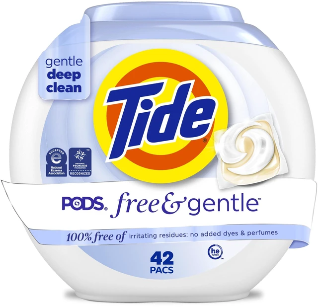 Main image of Tide Pods Free and Gentle Laundry Detergent Pacs, 42 Count