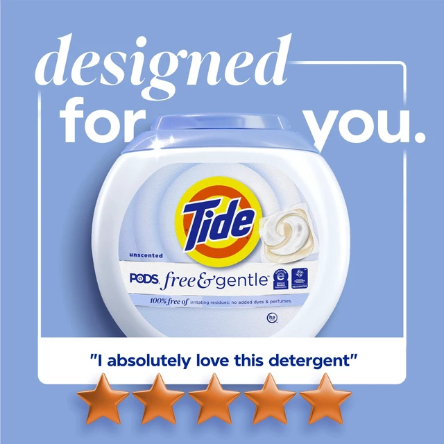 Alt view image 6 of 6 - Tide Pods Free and Gentle Laundry Detergent Pacs, 42 Count