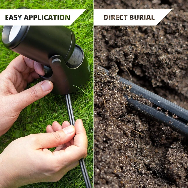 Alt view image 4 of 6 - Wirefy 12/2 Low Voltage Landscape Lighting Wire 250ft, 12-Gauge 2-Conductor, Pure Copper, Outdoor Direct Burial