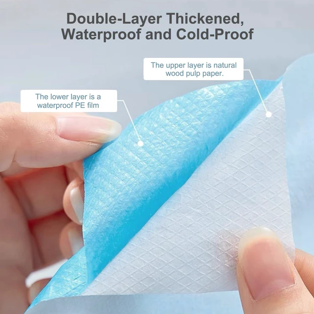 Alt view image 2 of 7 - 20pcs Disposable Toilet Seat Covers Stick-On Non-Slip for Public Toilets Hospital Hotel Portable Travel, Each Wrapped Individually