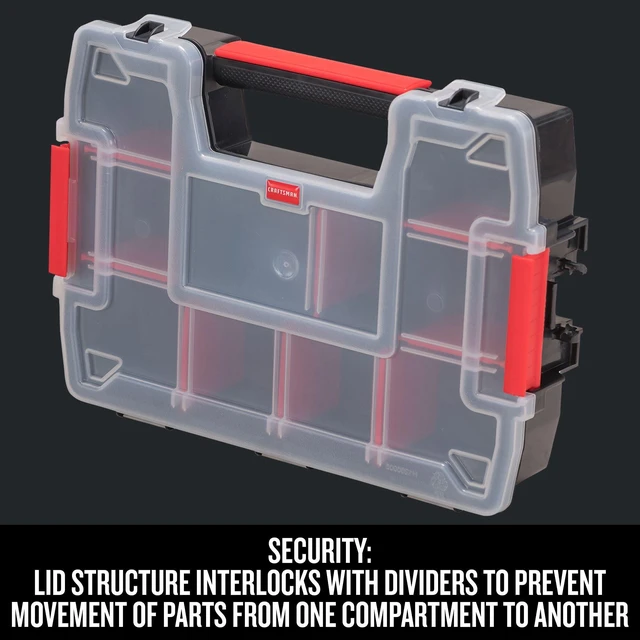 Alt view image 6 of 7 - Craftsman CMST14021 10-Compartment Small Tool Storage Organizer, Plastic