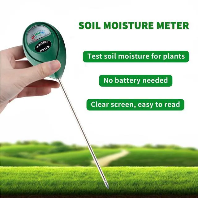 Alt view image 2 of 7 - Soil Moisture Meter, Plant Water Meter, Moisture Sensor Hygrometer for Indoor Outdoor Plants, No Battery Needed, Green