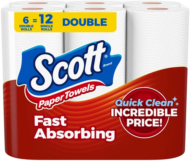 Main image of Scott Choose-A-Sheet Paper Towels, 6 Double Rolls, 108 Sheets Per Roll
