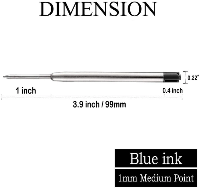 Alt view image 5 of 6 - Parker Pen Refills 1.0mm Black Ink 3.9in Replacement for Ballpoint Tactical Pen (10 Pack)