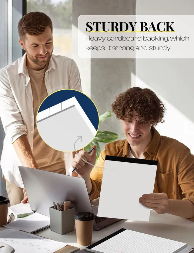 Alt view image 3 of 6 - Legal Pads 8.5 x 11 White Note Pads, 2 Pack