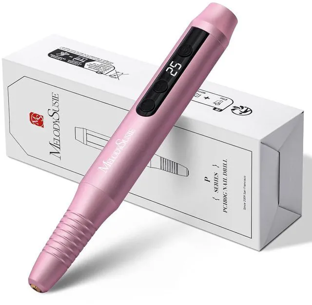 Main image of MelodySusie PC180G Pen-Shaped Cordless Rechargeable Electric Nail Drill, 25000RPM with LED Display, for Manicure Shaping & Acrylic Gel Removal, DIY at Home