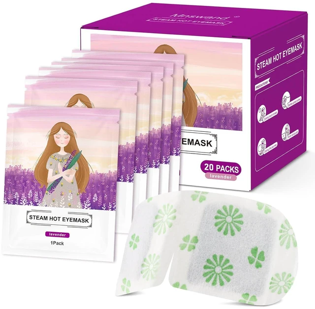 Main image of 20 Packs Lavender Steam Eye Mask Disposable, Self-Heating Eye Mask for Fatigue Relief, Perfect for Home, Sleep, Spa & Travel