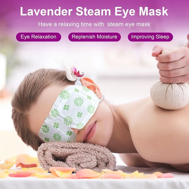 Alt view image 4 of 7 - 20 Packs Lavender Steam Eye Mask Disposable, Self-Heating Eye Mask for Fatigue Relief, Perfect for Home, Sleep, Spa & Travel