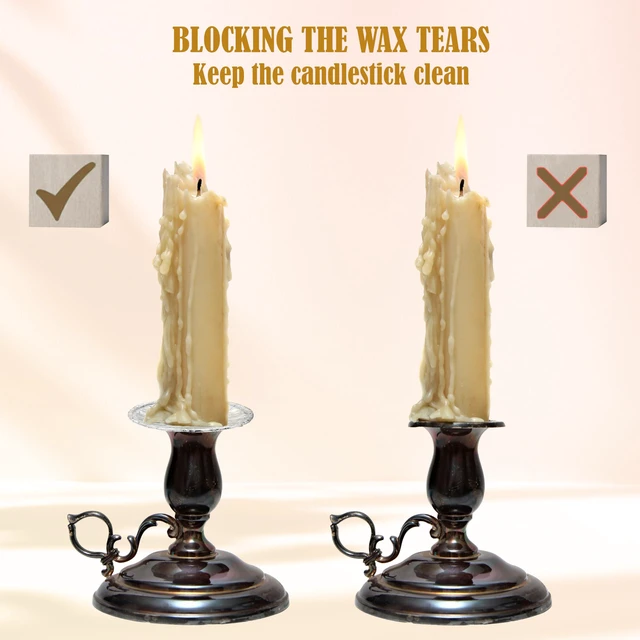 Alt view image 6 of 7 - The Dreidel Company 600 Pack Extra Heavy Disposable Candle Holders, Aluminum Foil Drip Cup Bobeches